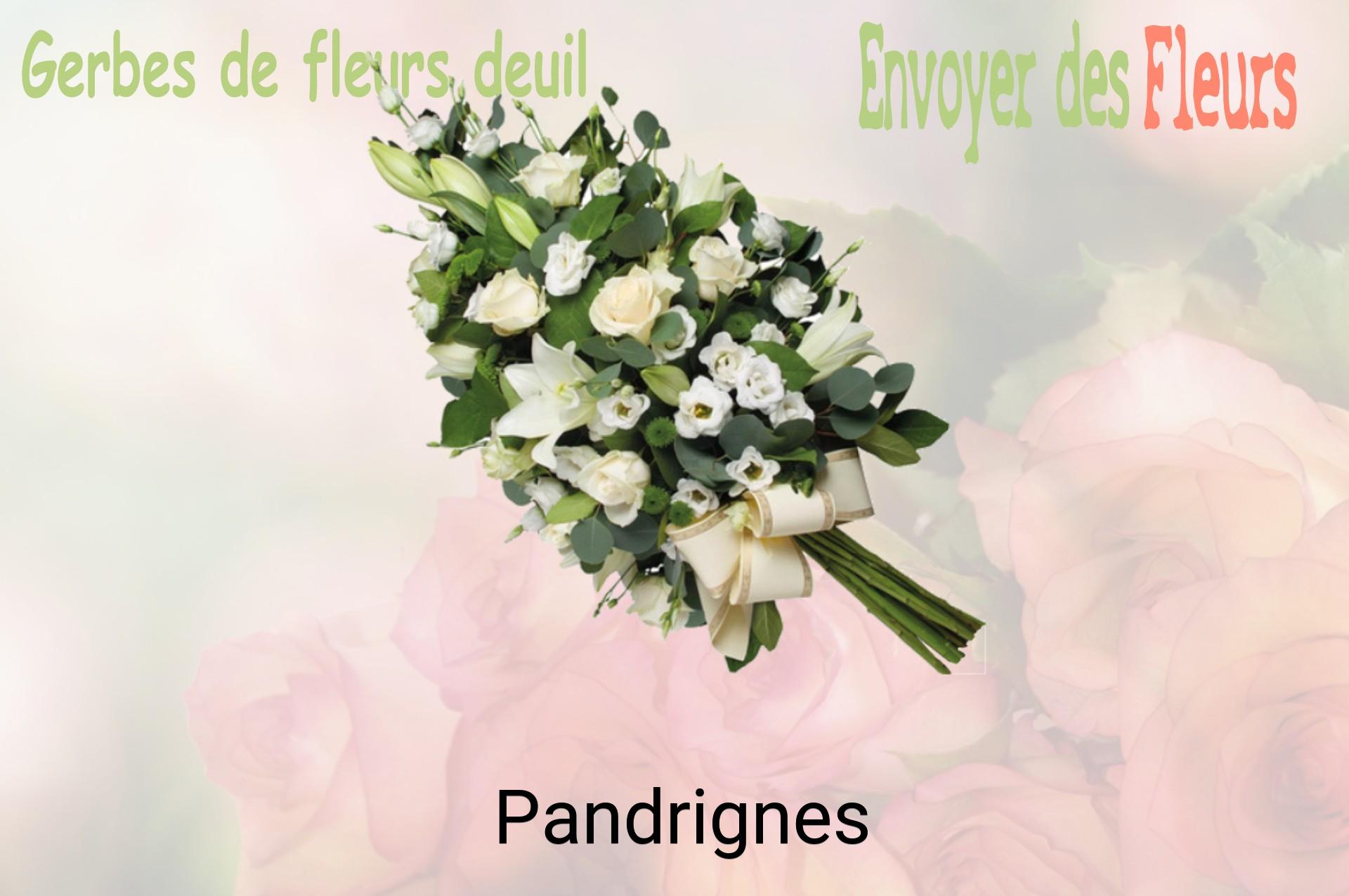 Gerbe de fleurs de deuil livrée à Pandrignes